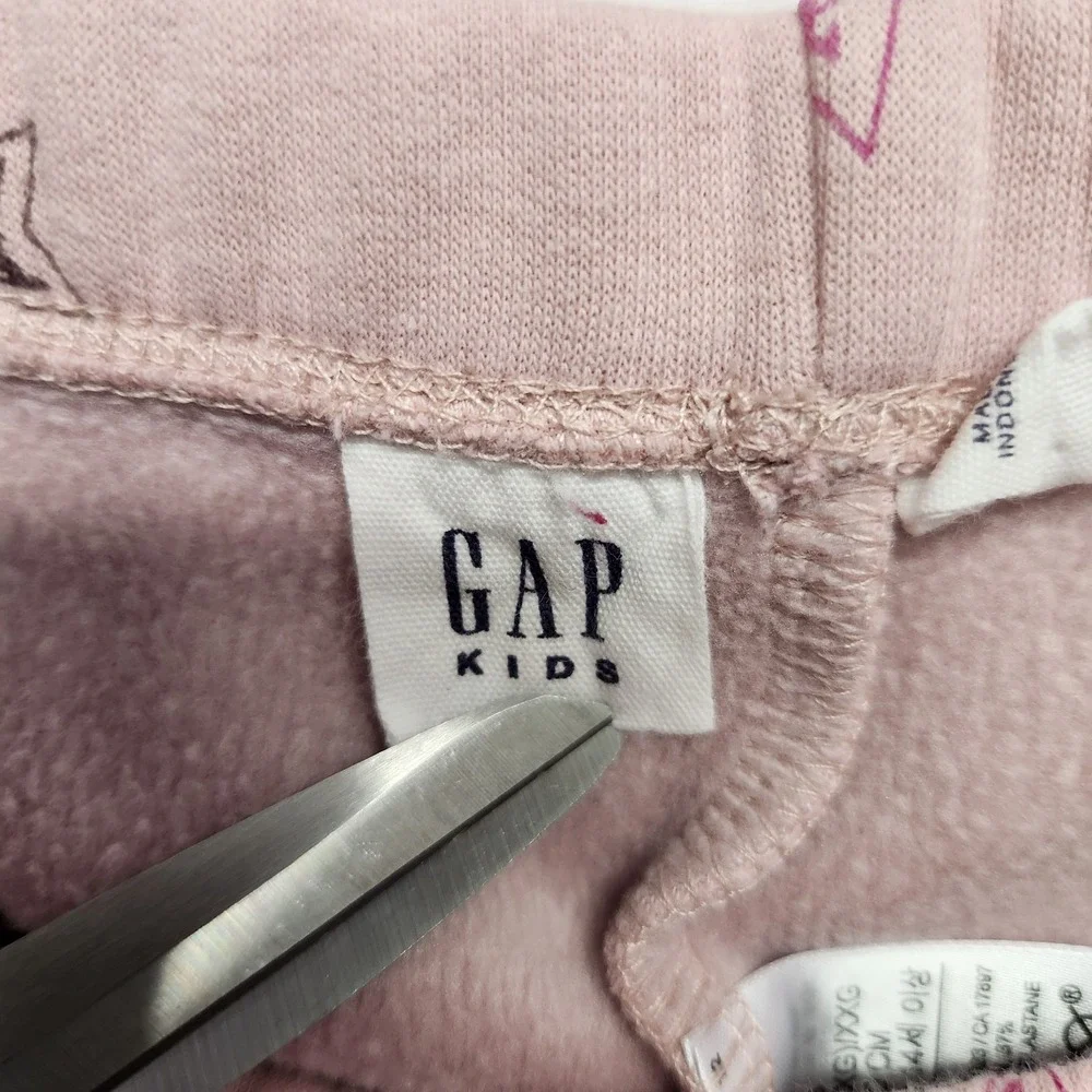 Gap Kids Pants Girls 2XL 14-15 Star Print Fleece Lined Pull‎ On Pajama Lounge